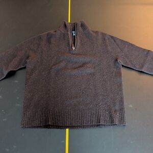 J. Crew 100% Lambs Wool Men's Brown Sweater Quarter Zip Medium